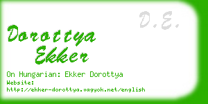 dorottya ekker business card